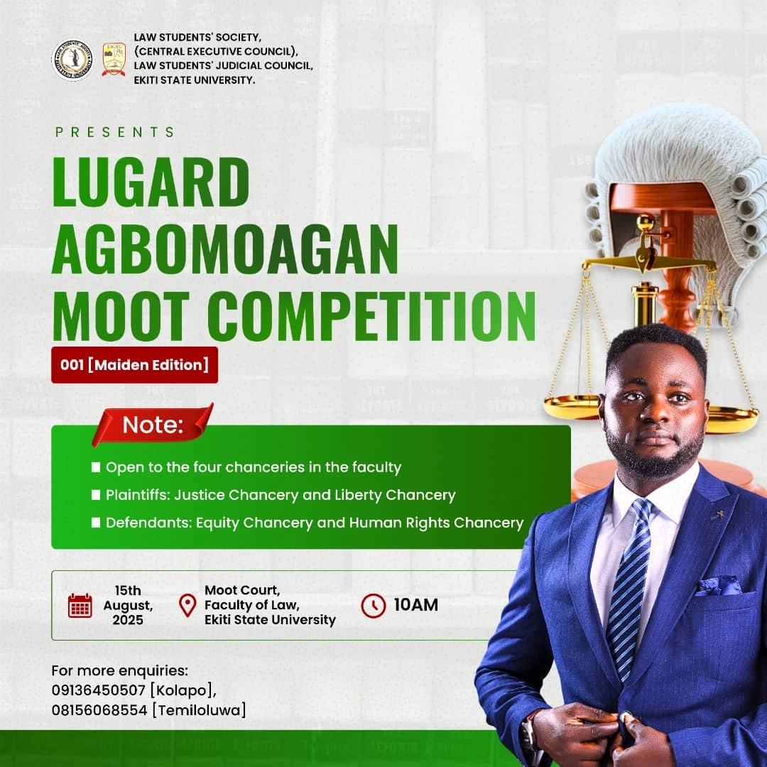 Lugard Agbomoagan Moot Competition Maiden Edition at Ekiti State University
